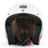 Casque Jet Cafe Racer S250 Blanc / Bleu ciel / Rouge  Brillant - Taille XL