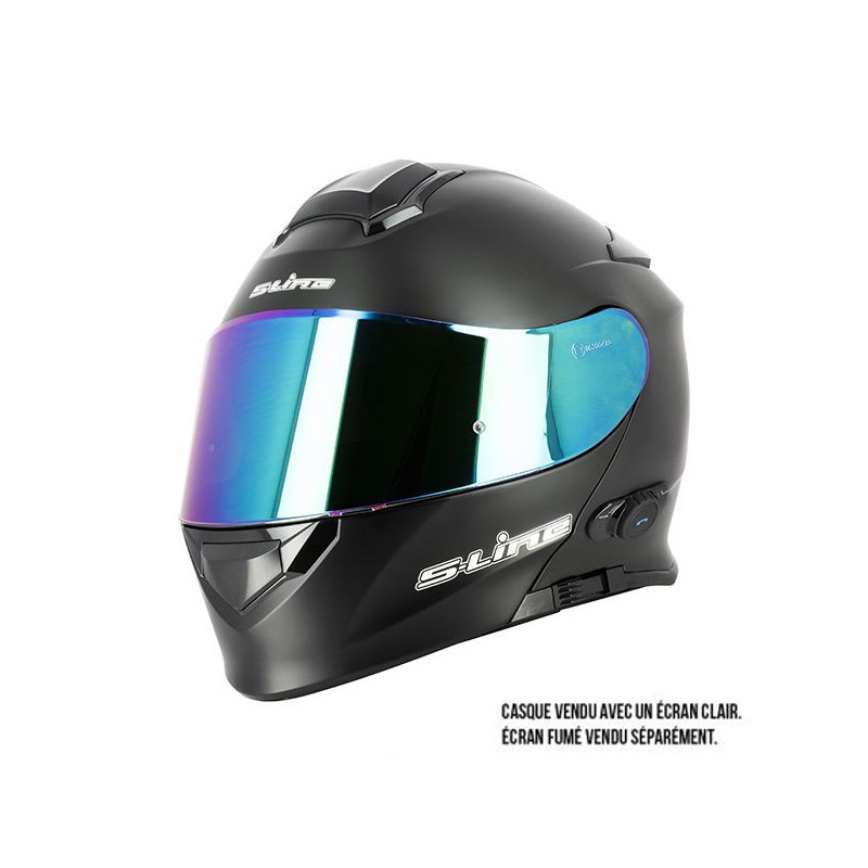 Casque modulable INTERCOM S550 Double Ecran + Pinlock - Noir mat - Taille XL - Bluetooth intégré