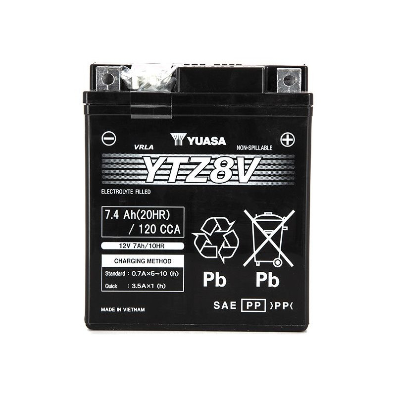 Batterie YTZ8-V SLA-AGM - Sans Entretien - Prête à l'Emploi