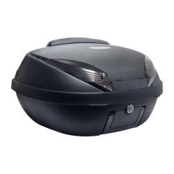 Top Case 52L Noir Mat / Carbone 58x45x32.5cm (2 Casques Intégraux) Platine, Doss