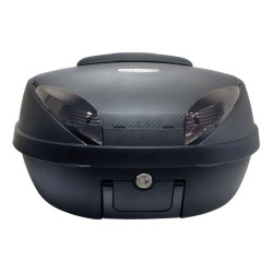 Top Case 52L Noir Mat / Carbone 58x45x32.5cm (2 Casques Intégraux) Platine, Doss