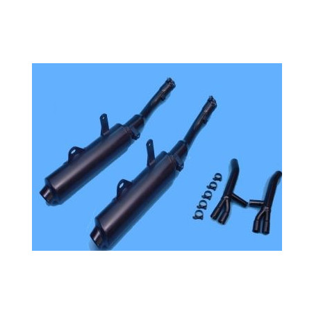 Silencieux Rond ZX10 TOMCAT Ronds Ø100 Noirs Homologués - Vendus par Paire