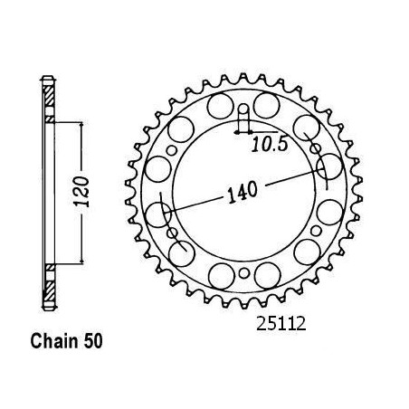 Couronne Gsx-r 750 W 1996-1997 - 530 - 43 Dents - Similaire JTR499