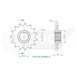 Kit Chaine Origine Aprilia Rsv 1000 R 2004 - 16x40 - 525 Avec Joints Toriques