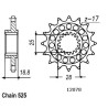 Kit Chaine Origine Aprilia Rsv 1000 R 2004 - 16x40 - 525 Avec Joints Toriques